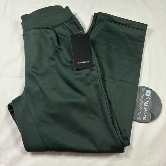 Lululemon Fleece Train Track Pant DKFR Dark Fir Green Men's Size